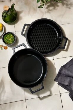 Boretti Solido 26 Cm Avec Couvercle Grill En Fonte - Tous Feux -Grill Feu Maison 800x1200 28