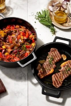 Boretti Solido 26 Cm Avec Couvercle Grill En Fonte - Tous Feux -Grill Feu Maison 800x1200 30