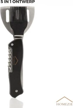 Accessoires Pour Barbecue Homezie - 5 En 1 - Pliable - Ensemble BBQ - Outils Pour Barbecue - Accessoires Pour Barbecue - Ouvre-brosse - Pinces -Grill Feu Maison 809x1200