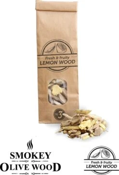 Bois D'olivier Fumé- Copeaux De Bois - Bois De Citron - 500ml - Copeaux De Grande Taille ø 2cm-3cm