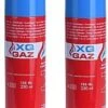 2x Bidons Briquet De Remplissage / Remplissage De Gaz / Bouteille De Gaz Butane - 250 Ml - Remplissage Plus Léger + 5 Adaptateurs
