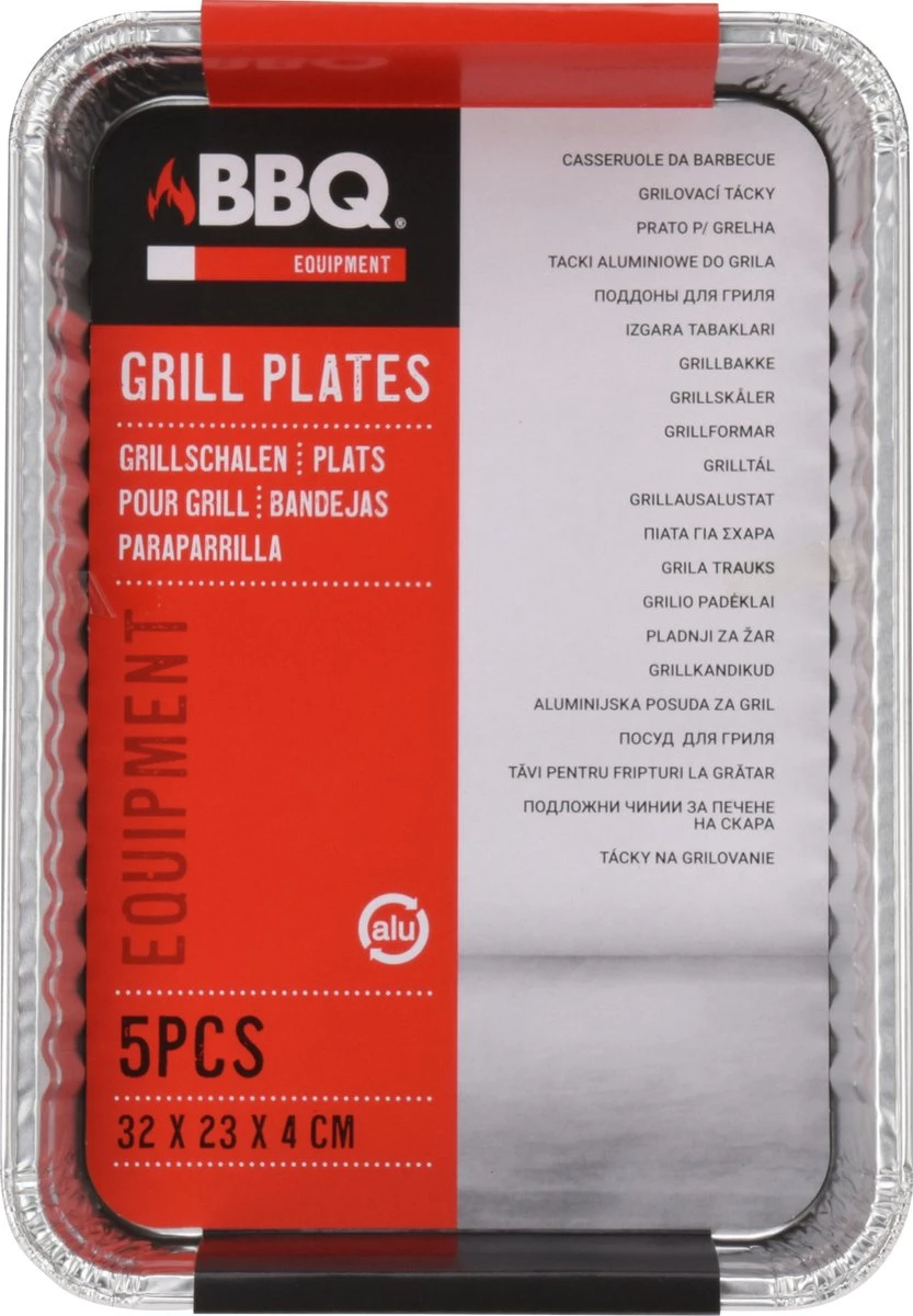 Bbq Shallow Set Aluminium 5 Pieces Argent 2 Bbq Shallow Set Aluminium 5 Pieces Argent – Image 2