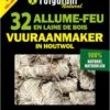 Allume-feu Fulgurant En Laine De Bois - Allumage Pour Tous Types De Feux - Prix Du Colis (32 Pièces)