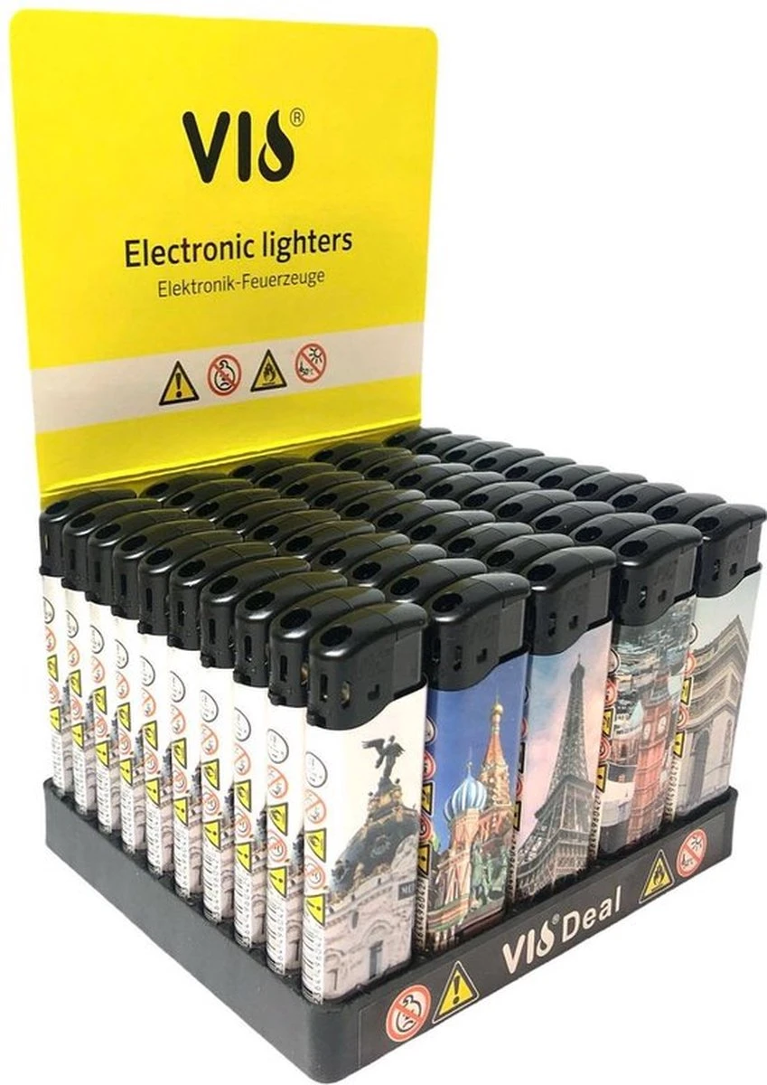 Briquets 50 Pièces En Plateau Rechargeable - Briquet Click Unilite - Briquets électroniques VIO Deal 2 Briquets 50 Pièces En Plateau Rechargeable - Briquet Click Unilite - Briquets électroniques VIO Deal – Image 2