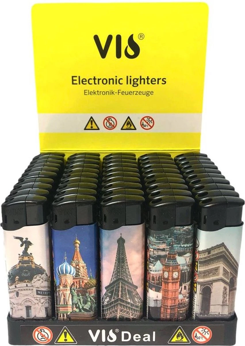 Briquets 50 Pièces En Plateau Rechargeable - Briquet Click Unilite - Briquets électroniques VIO Deal 1 Briquets 50 Pièces En Plateau Rechargeable - Briquet Click Unilite - Briquets électroniques VIO Deal