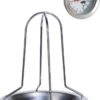 Grille à Poulet En Acier Inoxydable / Support à Poulet / Grille à Poulet Pour Le Barbecue / BBQ/ Four 20 Cm - Avec Thermomètre à Viande Analogique / Thermomètre à Rôtir