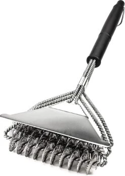 Extra Fort Acier Premium BBQ Brosse Inoxydable Avec Grattoir - Cleaner - Barbecue Brosse - BBQ Brosse De Nettoyage Brosse - Brosse De Nettoyage Pour Grate - Brosse Métallique Et Sans Cheveux