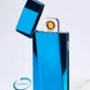 Briquet Pro - Modèle 2023 - Blauw- Logo Casamix En Bas - Briquet Rechargeable Avec USB Extrêmement Fin - Affichage De La Puissance - Résistant Au Vent - Briquet Plasma - Briquet électrique - Briquet Feu D'artifice