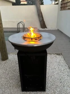 RJRoyal Living Plancha Grill BBQ Amigo Avec Couvercle Et Rangement Bois Brasero Inox Cuisine Exterieure Brasero Pour Exterieur 67x67x95cm -Grill Feu Maison 899x1200 10