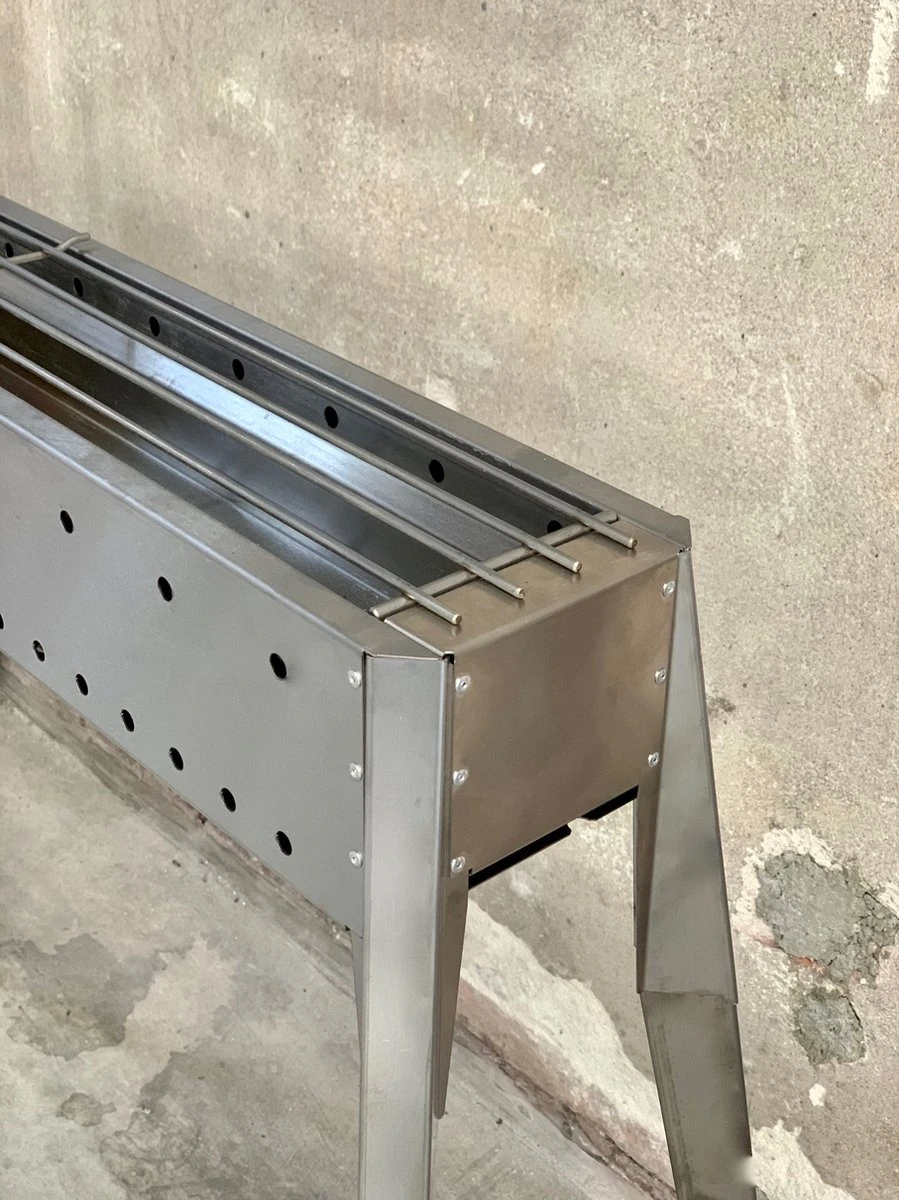 Spiedini Saté-bbq Java 80 - Barbecue à Charbon De Bois De Luxe à Double Paroi Avec Grille Horizontale Pour Satay Ou Autres Brochettes - 80 Cm De Long, 11 Cm De Large, 83 Cm De Haut - Matériau : Acier Inoxydable 4 Spiedini Saté-bbq Java 80 - Barbecue à Charbon De Bois De Luxe à Double Paroi Avec Grille Horizontale Pour Satay Ou Autres Brochettes - 80 Cm De Long, 11 Cm De Large, 83 Cm De Haut - Matériau : Acier Inoxydable – Image 4