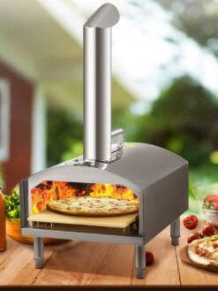Four à Pizza Vevor® - Barbecue - Pizzarette - Four à Pizza Extérieur - Four à Pizza Extérieur - Pierre à Pizza - Portable - Acier Inoxydable