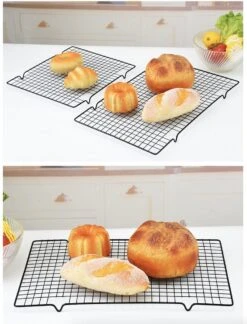 Lot De 2 Grilles De Refroidissement Wowup | Grille De Refroidissement | Grille De Cuisson | Grille à Gâteau | Couleur Argent | Acier Solide | Grille Antiadhésive | Grille Anti-adhérente - Grille Fil | 40 X 25 Cm Et 28 X 25 Cm -Grill Feu Maison 914x1200 1