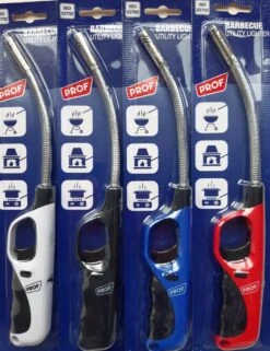 Up Briquet à Gaz | Rechargeable | Allumage Piézo | Briquet à Gaz BBQ | Extrémité Flexible En Aluminium | Rechargeable | 28 Cm De Long