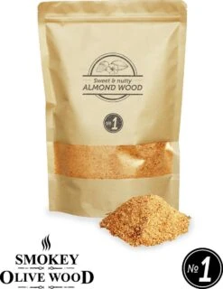 Smokey Olive Wood Fumé - Papillon De Fumée - 1.5L, Bois D'amandier - Farine De Fumée Fine ø 0-1mm