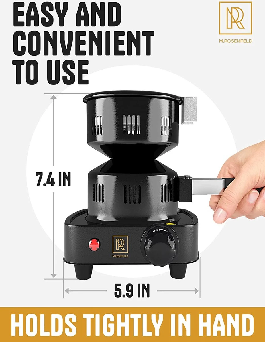 M. Rosenfeld Allume-charbon électrique - Fire Tower 3.0 Allume-charbon Avec Câble Extra Long De 150 Cm, Panier à Charbon Amovible Et 2 Pinces. 4 M. Rosenfeld Allume-charbon électrique - Fire Tower 3.0 Allume-charbon Avec Câble Extra Long De 150 Cm, Panier à Charbon Amovible Et 2 Pinces. – Image 4