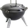 NATERIAL - Barbecue à Charbon Portable POENIX ALPHA II NOMAD - 4 Personnes - Ø37 Cm - H. 43,5 Cm - Acier émaillé - Zwart - Barbecue Pique-nique - Barbecue De Camping