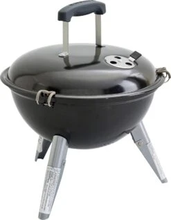 NATERIAL - Barbecue à Charbon Portable POENIX ALPHA II NOMAD - 4 Personnes - Ø37 Cm - H. 43,5 Cm - Acier émaillé - Zwart - Barbecue Pique-nique - Barbecue De Camping