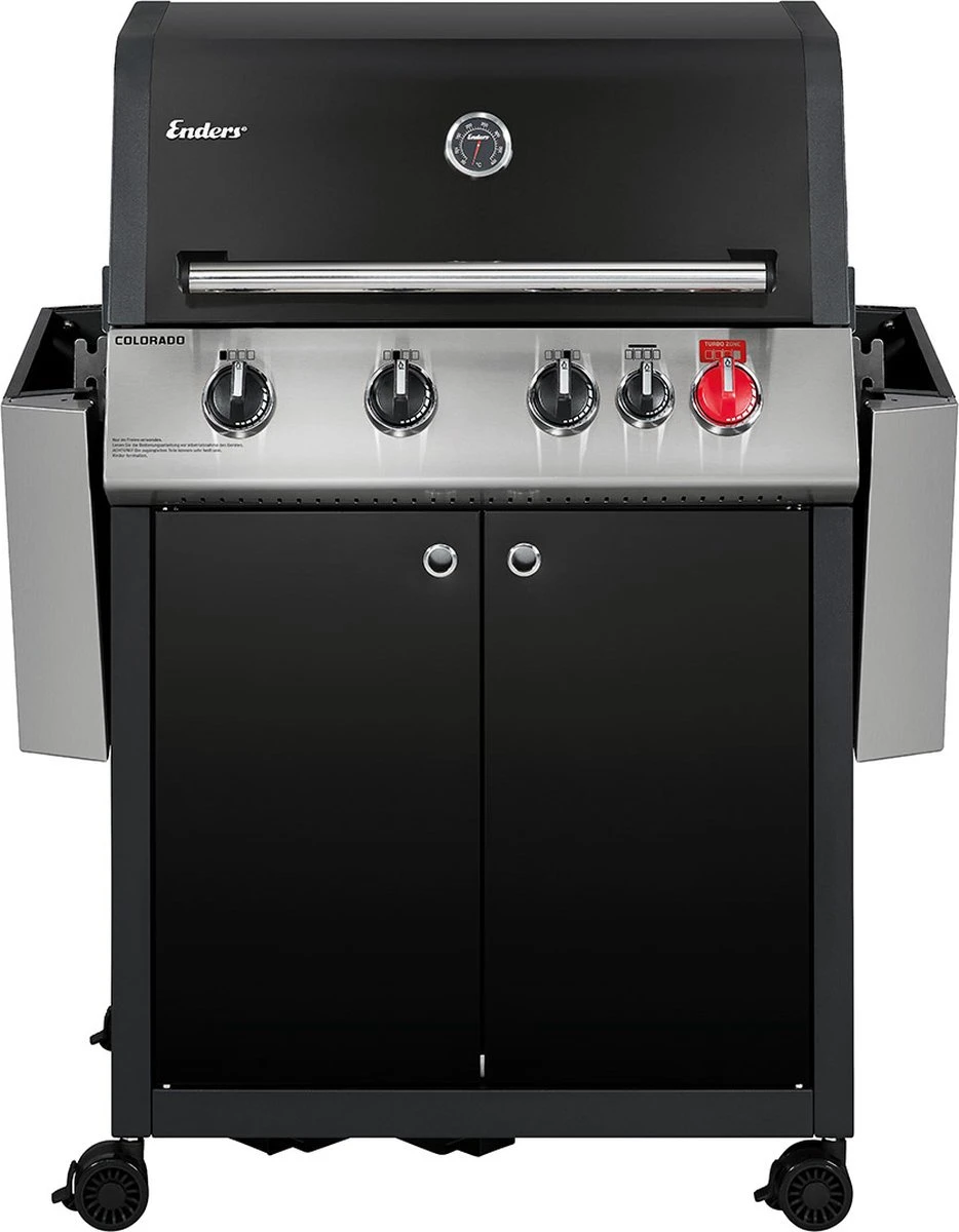Barbecue à Gaz Enders Colorado 4 I Turbo - Barbecue - Noir - Surface De Cuisson 74 X 43 Cm - 4 Brûleurs En Acier Inoxydable - Fonte 9 Barbecue à Gaz Enders Colorado 4 I Turbo - Barbecue - Noir - Surface De Cuisson 74 X 43 Cm - 4 Brûleurs En Acier Inoxydable - Fonte – Image 9