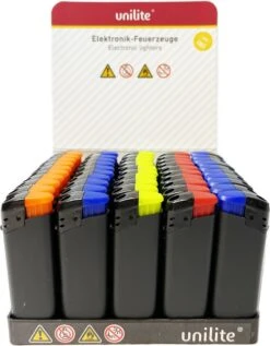 50 Pièces Briquets - Caoutchouc Mat Soft Au Toucher - Marque Unilite - Briquet Rechargeable + Bouteille De Gaz Offerte -Grill Feu Maison 935x1200 7