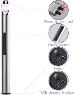 Staza - Briquet électrique Long Rechargeable - Briquet Plasma Durable - Emballage Cadeau Inclus - BBQ - Bougies - Zwart -Grill Feu Maison 936x1200 2