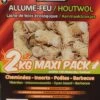 Breizhome Laine De Bois Allume-feu / Copeaux D'allume-feu - Maxipack Environ 150 Pièces 2kg - Allume-feu FSC® - BBQ & Cheminée