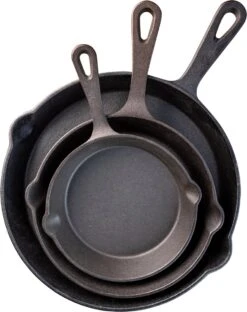 Set De Poêles à Frire En Fonte - 16cm, 19,5cm Et 24,5m - Pré-assaisonné
