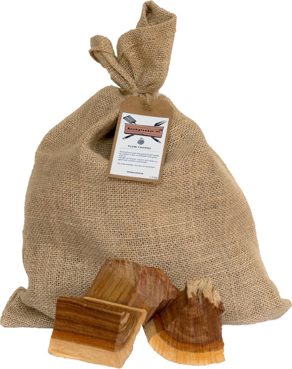 Morceaux De Prune 1,5 Kg | BBQ | Bois De Fumée | 1 Morceaux De Prune 1,5 Kg | BBQ | Bois De Fumée |