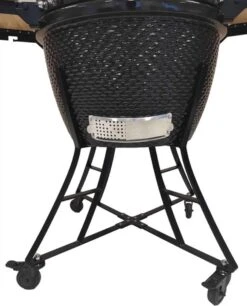Série Evolve Econ - Barbecue Kamado 24" / 61 CM / XXL - Avec étagères De Table En Bois - Accessoires Gratuits Inclus - Parois En Céramique - Forme D'œuf - Chaleur Directe + Chaleur Indirecte - Ventilation Professionnelle - Thermomètre Intelligent -Grill Feu Maison 970x1200