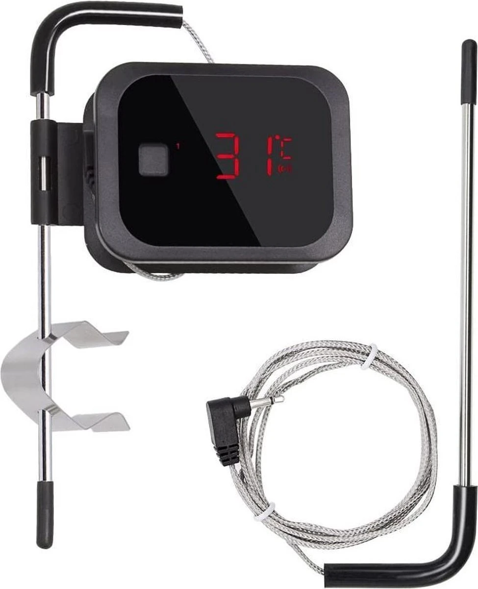 Thermomètre Sans Fil Pour Barbecue Avec Application - Température Centrale Bluetooth - Sans Fil - Grill - Fumeur - Thermomètre à Viande - Barbecue 7 Thermomètre Sans Fil Pour Barbecue Avec Application - Température Centrale Bluetooth - Sans Fil - Grill - Fumeur - Thermomètre à Viande - Barbecue – Image 7