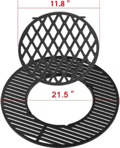 Grille De Cuisson En Fonte Onlyfire Pour Barbecue à Charbon Weber Gourmet BBQ System, 57 Cm -Grill Feu Maison 976x1200 5