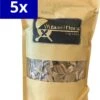 Famiflora BBQ Smoke Chips - Hickory Wood - 8500ML (5 Pièces De 1700ML) - Bois à Fumer Idéal Pour La Volaille, Les Côtes Levées, Le Gibier Et Le Porc