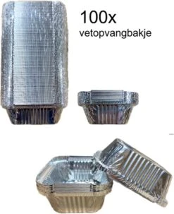 S'MART BBQ Plateaux De Gril En Aluminium/bacs à Graisse 95x130x38mm 100pcs 250ml -Grill Feu Maison 979x1200 2