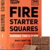 Grill Briquet Allume-feu 144 Pièces, Pour BBQ- Grill, Feu De Camping, Poêle à Bois, Granulés, Cheminée - Les Meilleurs Accessoires De Grill - 100% Naturel