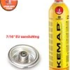 Cylindre Jetable UPsideDOWN KEMAP 7/16" Connexion EU - Fonctionne Sans Flammes - Cartouche De Gaz 250 Grammes - Convient Au Brasage - Soudure - Chauffage - Bouteille De Gaz