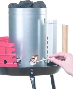 Démarreur Barbecue Alpina - Avec Manche En Bois - Pour Charbon De Bois De Bois Ou Briquettes - Métal -Grill Feu Maison 985x1200 1