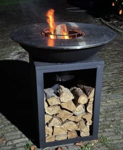 RJRoyal Living Plancha Grill BBQ Amigo Avec Couvercle Et Rangement Bois Brasero Inox Cuisine Exterieure Brasero Pour Exterieur 67x67x95cm -Grill Feu Maison 985x1200