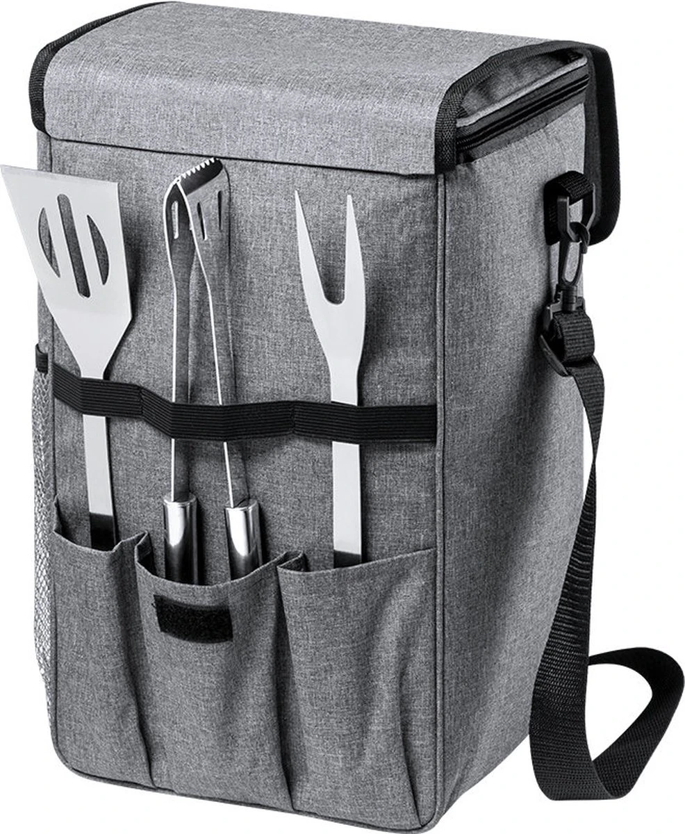 Ensemble De Barbecue - Accessoires De BBQ - Outils De BBQ - Pinces à BBQ - Fourchette - Spatule - Sac Isotherme - Durable - Acier Inoxydable 2 Ensemble De Barbecue - Accessoires De BBQ - Outils De BBQ - Pinces à BBQ - Fourchette - Spatule - Sac Isotherme - Durable - Acier Inoxydable – Image 2