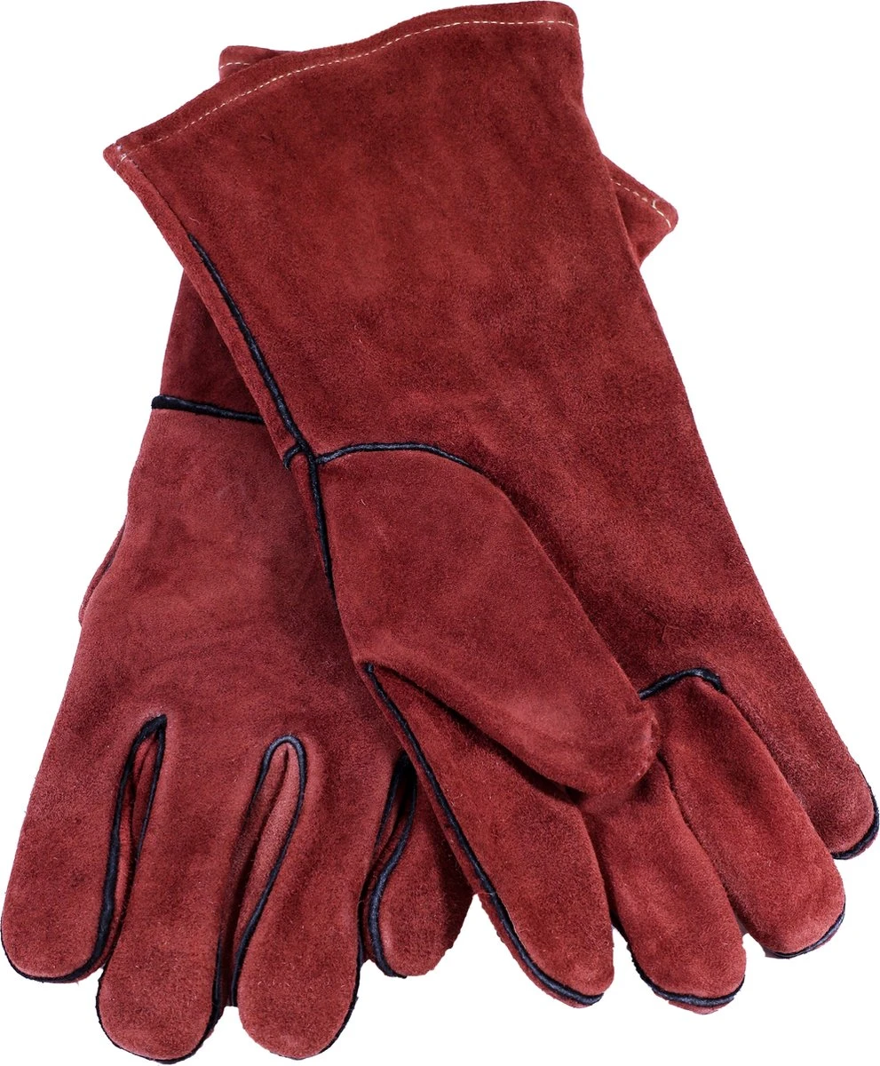 Gants De Barbecue En Cuir IBright Premium - Gants De BBQ En Cuir - Marron Clair / Cognac - Doublés 4 Gants De Barbecue En Cuir IBright Premium - Gants De BBQ En Cuir - Marron Clair / Cognac - Doublés – Image 4